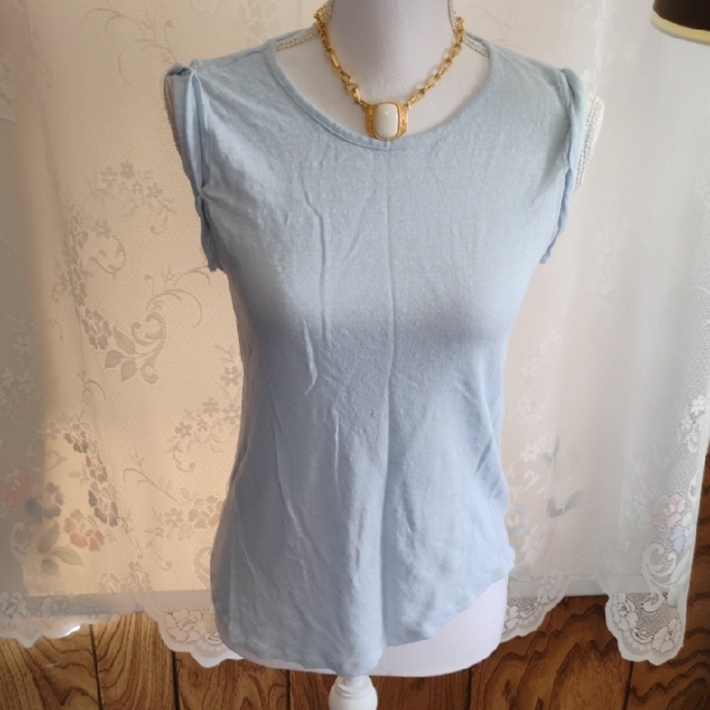 LOFT Light Blue Muscle Tee